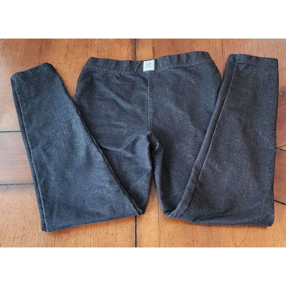 Gap Kids Girls Black Legging Jeans Pull On Elastic Waist Size Large